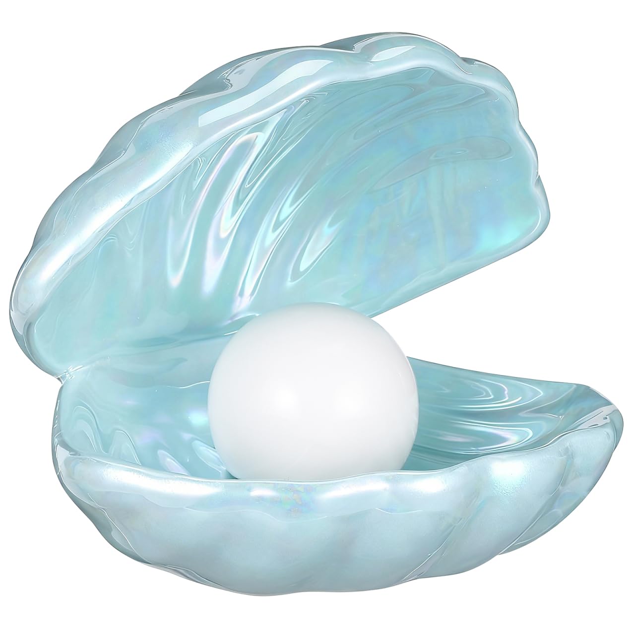 IMIKEYA Shell Pearl Light, LED Ceramic Pearl in Shell Night Light