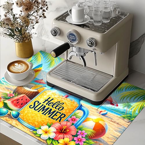 Image of HOMETITUTE Hello Summer Stove Top Cover 28x20 Juice Jar Beach Heat Resistant