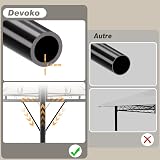 Devoko Gazebo Esterno Resistente 3x4m con Luce LED, Gazebo da Giardino Impermeabile Robusto per 6-8 Persone, Doppio Tetto Protezione UV50+, Tenda da Giardino per Famiglie Festival Eventi, Beige - 2