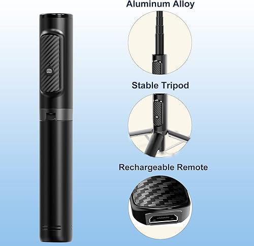 Miniatura 6 de COLOR LIZARD 33" Selfie Stick Phone Tripod, All in One Selfie Stick Tripod with Remote for iPhone Series & Android, Portable, Lightweight,