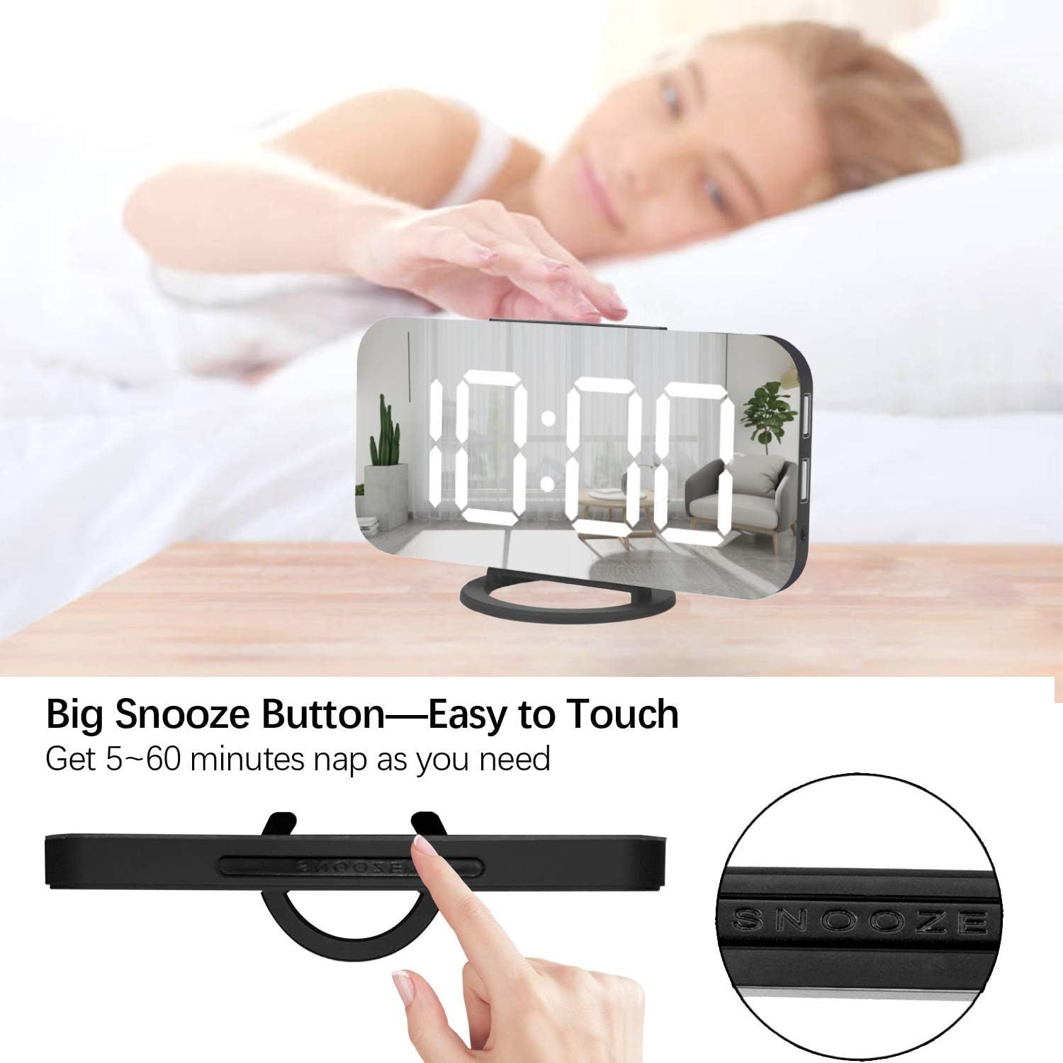 Snooze in Style: Review of the Miowachi Digital Alarm Clock with USB Ports