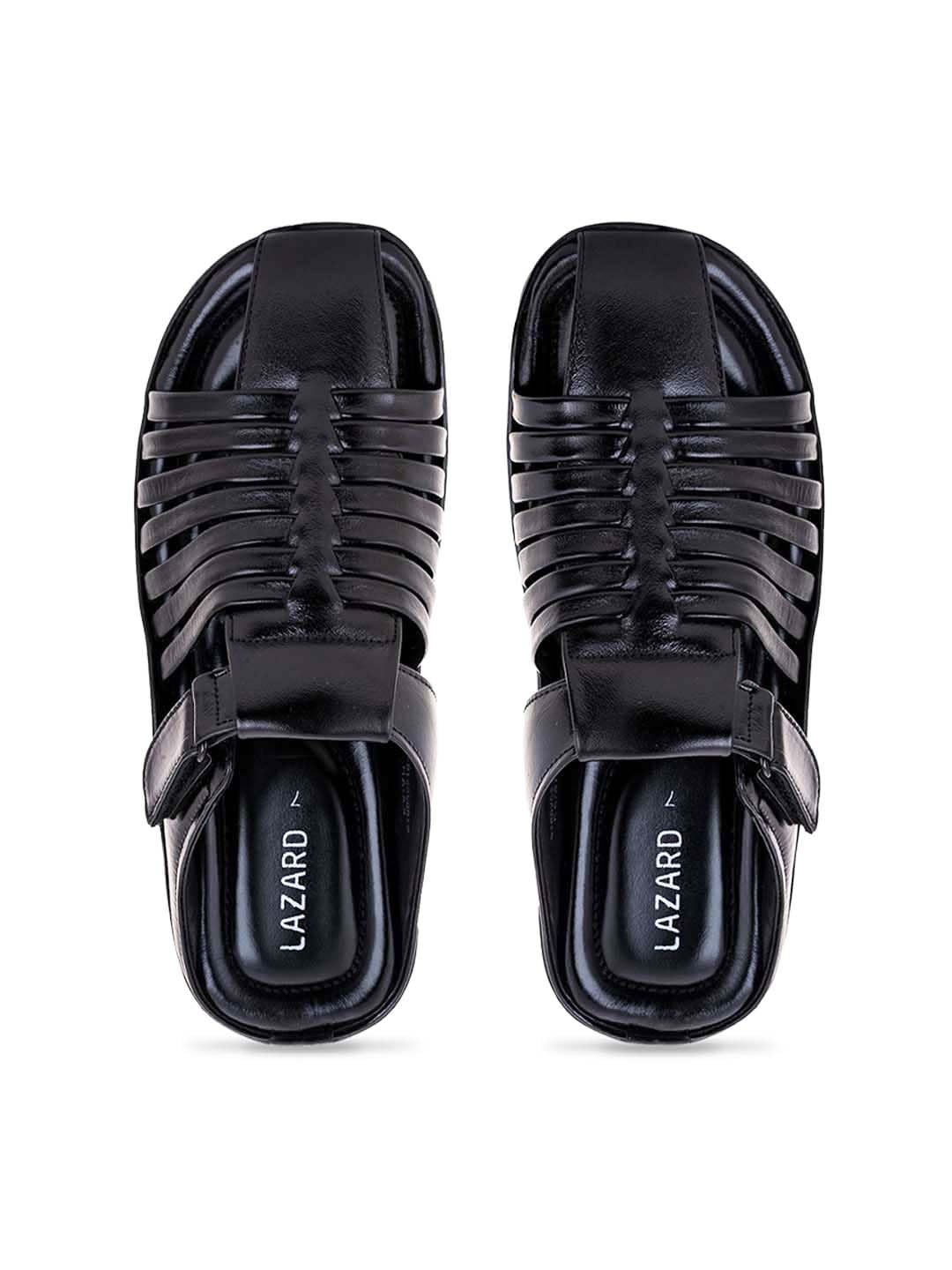 Khadims Lazard Black Leather Fisherman Sandal for Men (5180256) (B0D4DH16ZX) Amazon Price History, Amazon Price Tracker