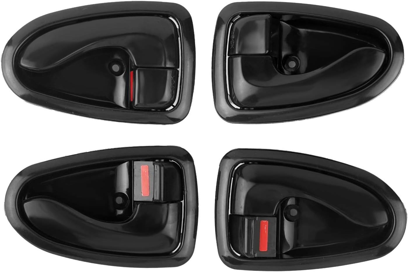 NPAUTO Door Handle for 2000 2001 2002 2003 2004 2005 Hyundai Accent, Dodge Verna Exterior Interior Front Rear Driver Passenger Side Replacement, Pack of 8, Black