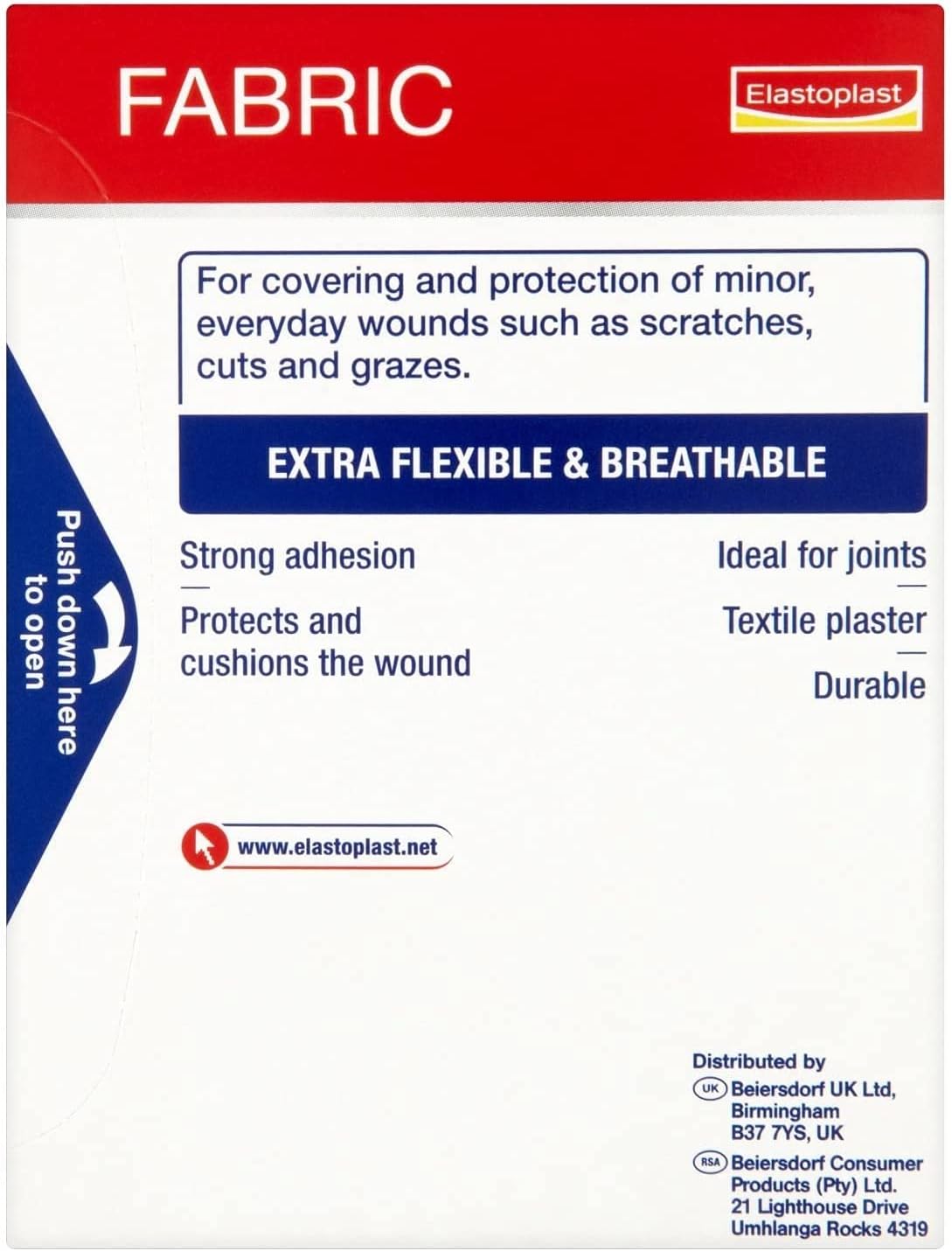Elastoplast Fabric Extra Flexible Breathable 40 Plasters/Water Repellent (Packaging May Vary)