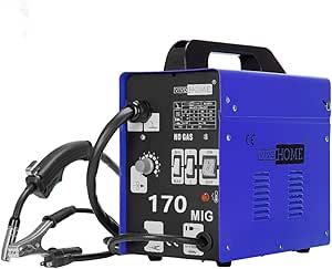 VIVOHOME MIG Welder 170 Flux Core Wire Automatic Feed Welding Machine Portable No Gas AC 110V 80-150A DIY Home Welder w/Free Mask Blue