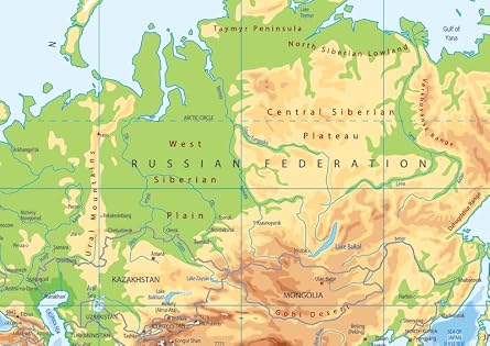 Physical Map of The World - Size A0-84.1 x 118.9 cm - Vinyl | Detailed Laminated Wall Map, Ideal For Home, Office Or Classroom Display.