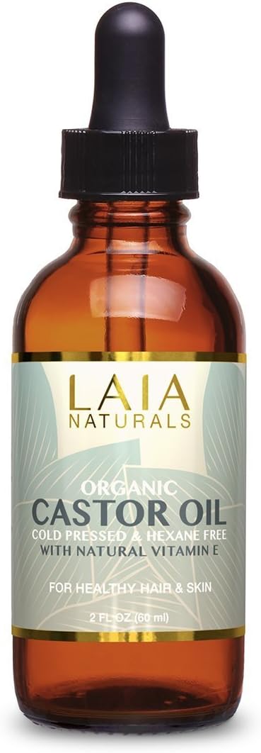Organic Vitamin E-Infused, 100% Pure Cold Pressed Castor Oil for Lash Growth, Thicker Hair, Smoother Complexion, and Rejuvenated Skin. Hexane-Free. Helps Fight Facial Redness, Stretch Marks and Scars