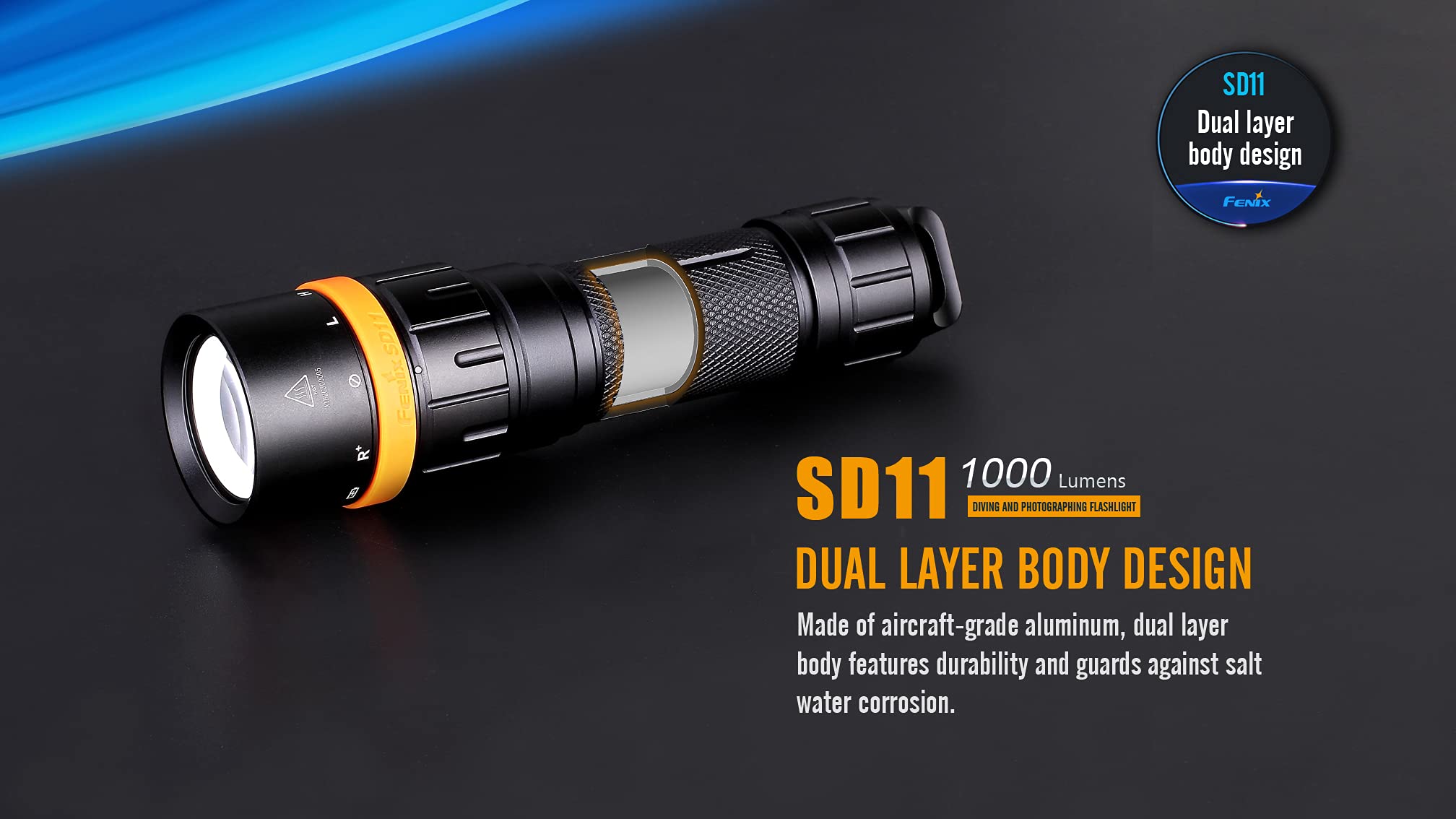 fenix dive flashlight sd 11 TK11R Rechargeable Tactical The popular tactical flashlight TK11 is now rechargeable Fenix SD11 Diving Flashlight -