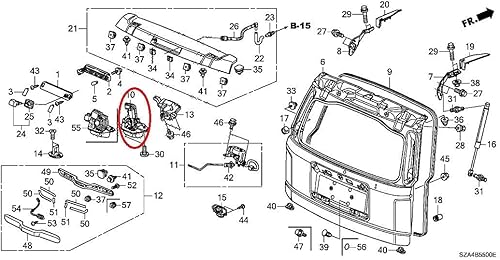 Miniatura 4 de Actuador de bloqueo del troncoActuador de bloqueo del portón trasero para Honda 07-11 CR-V 09-11 Pilot 74800-SMG-G01 72060