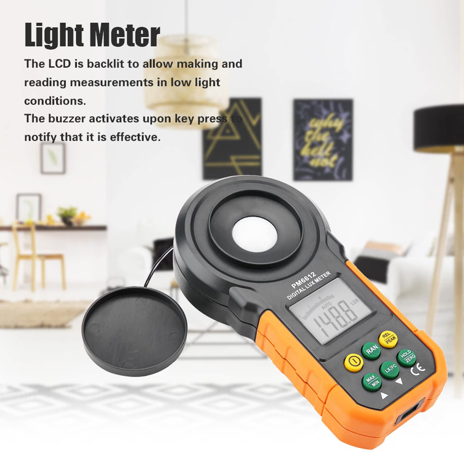 Domary PEAKMETER PM6612L Luxmetro Digitale Ad Alta Precisione per Uso Professionale in Aree Buie (PM6612)