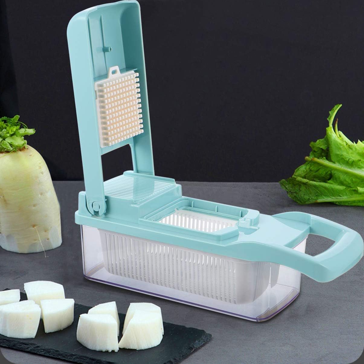 1pc Vegetable Chopper Slicer Grater Egg Separator Blades Skid Pad Handle Easy to Clean