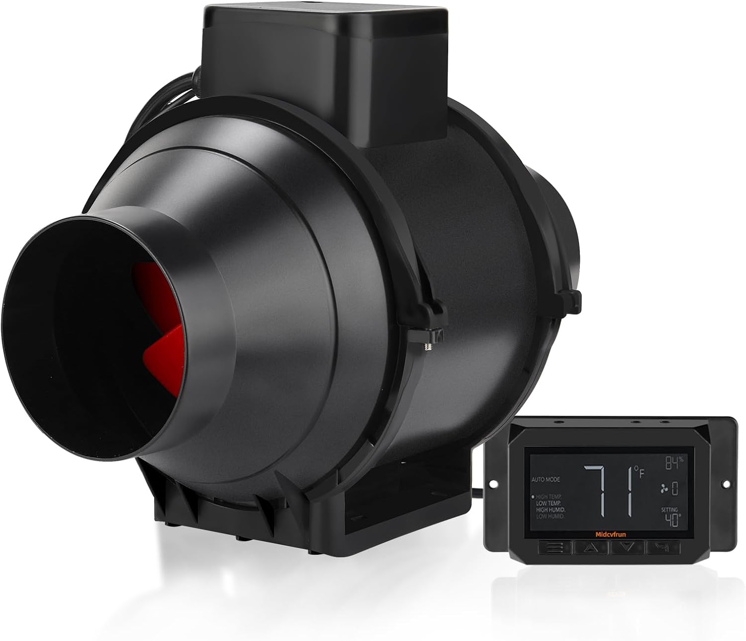 4 Inch Inline Duct Fan with Temperature Humidity Controller