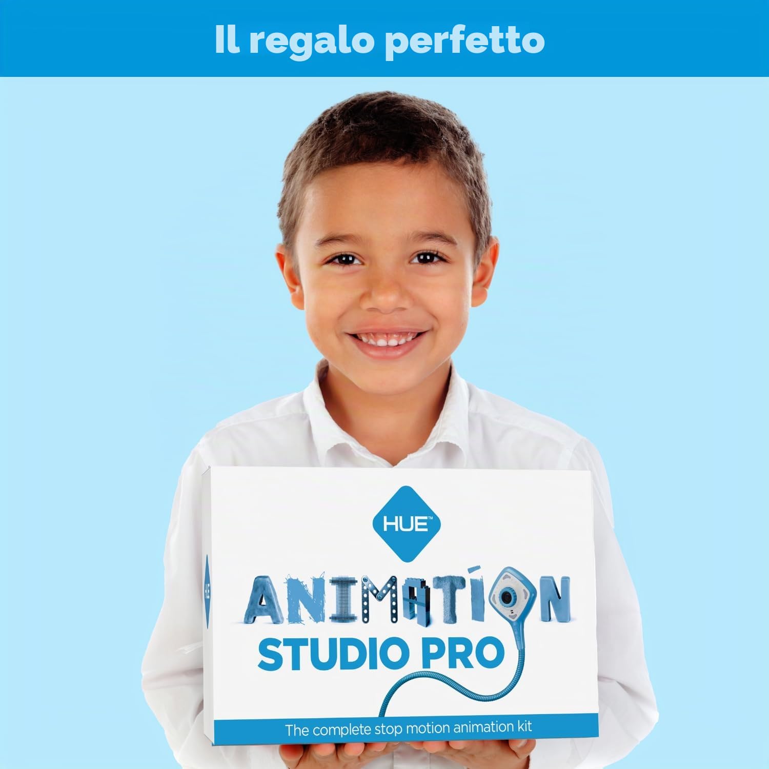 HUE Animation Studio Pro Stop Motion Kit (Full HD 1080p, Camera flessibile, Software, Libro) per Windows/macOS (Nero)