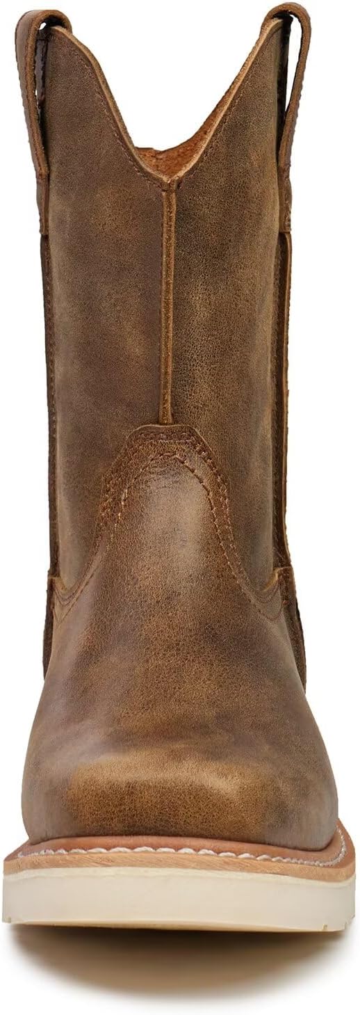 SUREWAY Mens Cowboy Western Boots,Pull On Square Toe Western Work Shoes,Soft Toe Work Boots for Men,Extremely Comfortable Durable Proved,Superior Oil/Slip Resistant,Thicker Imported Leather - Image 6