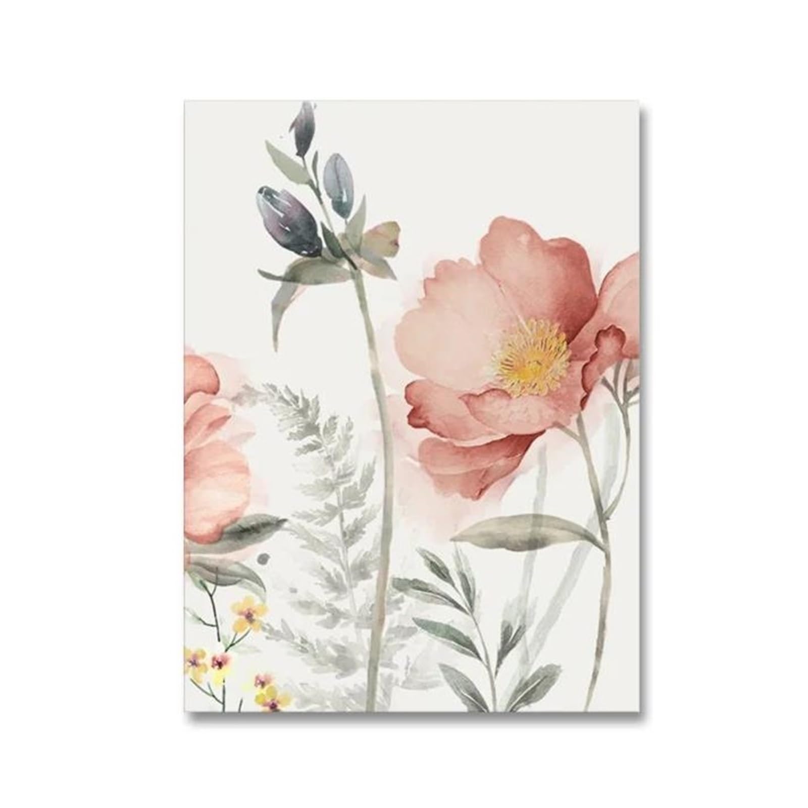 Impression sur toile fleur rose poster botanique moderne XENITE pour image decorative