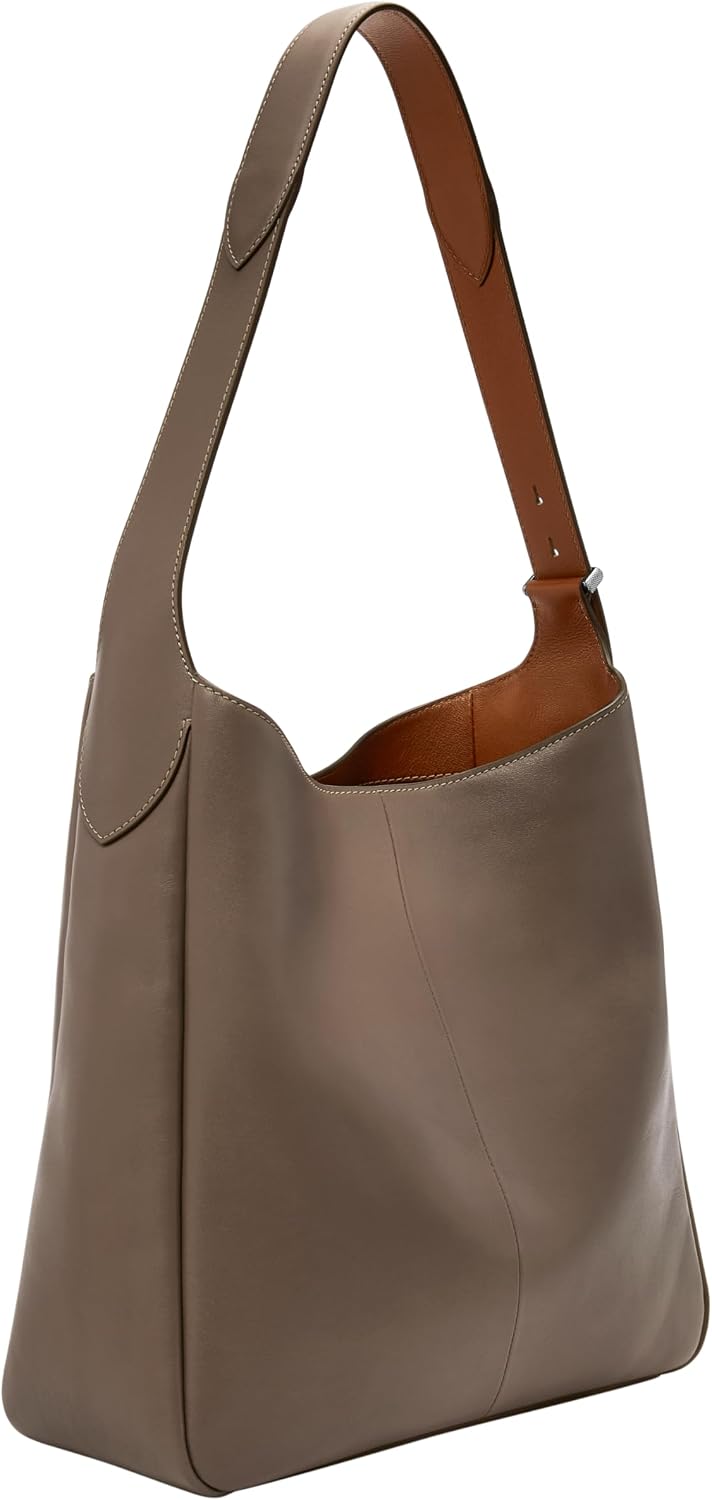 Fossil Women's Dillon Leather Hobo Bag, Purse for Women