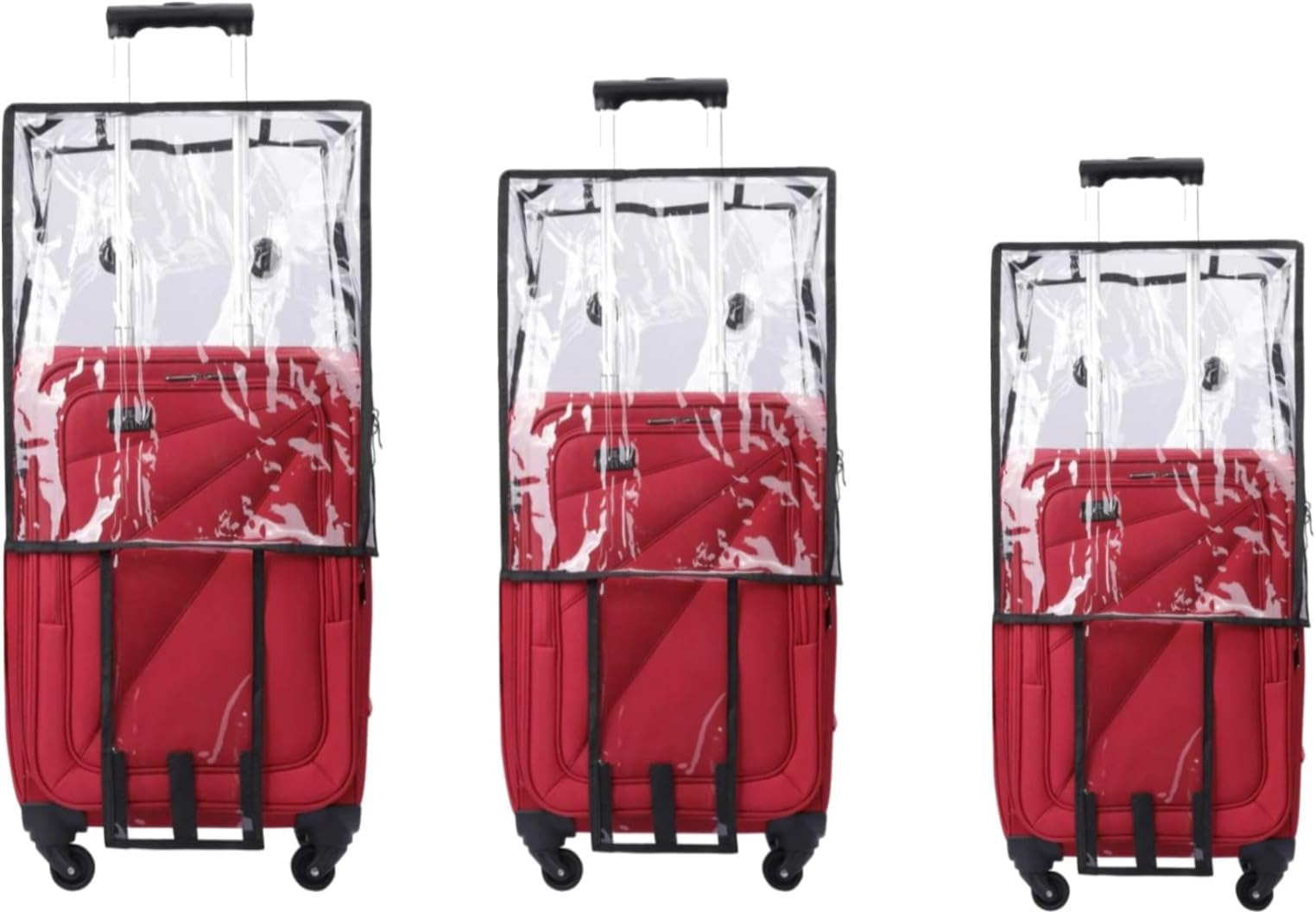 Soft Luggage Waterproof Dustproof PVC Suitcase Trolley Bag Cover | Transparent Luggage Cover | Combo of 3 (22 Inch, 26 Inch, 30 Inch)