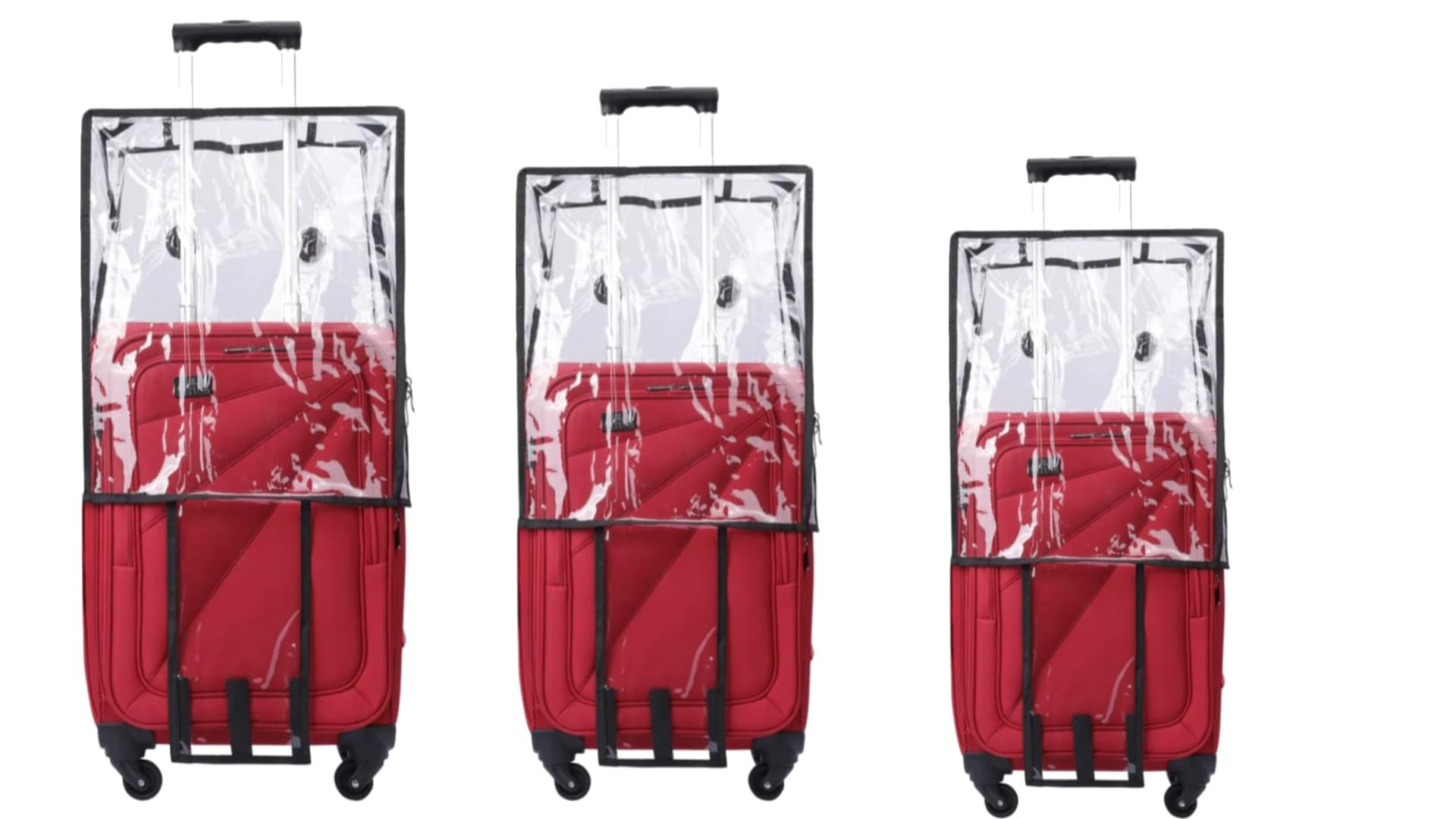 Soft Luggage Waterproof Dustproof PVC Suitcase Trolley Bag Cover | Transparent Luggage Cover | Combo of 3 (22 Inch, 26 Inch, 30 Inch)