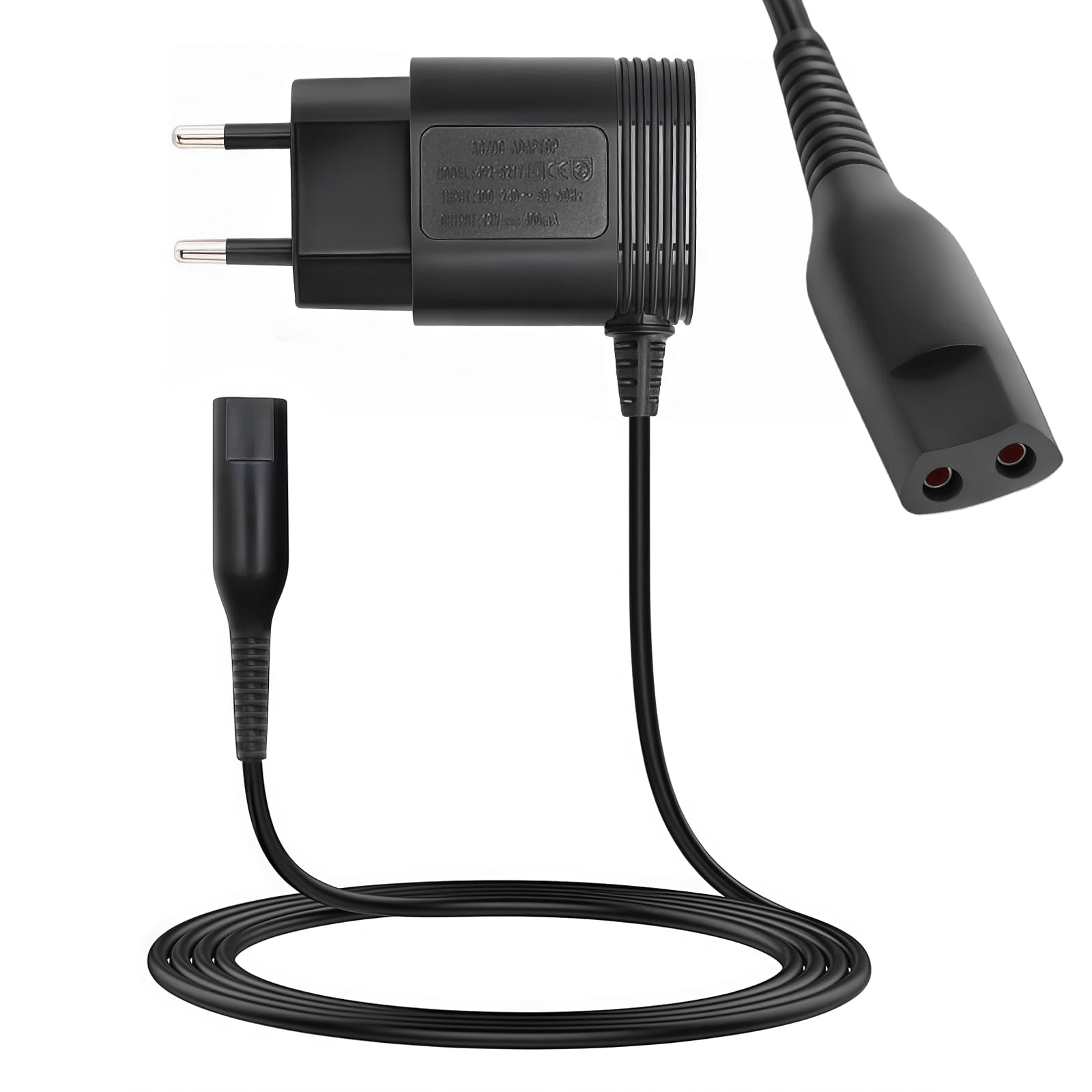 12 V 0,4 A kabel do ładowania do golarki, ładowarki, zamiennik zasilacza kompatybilny z Braun Series 9 8 7 6 5 3 1 oraz ładowarka trymera i depilatora, maszynka do strzyżenia włosów, golarka