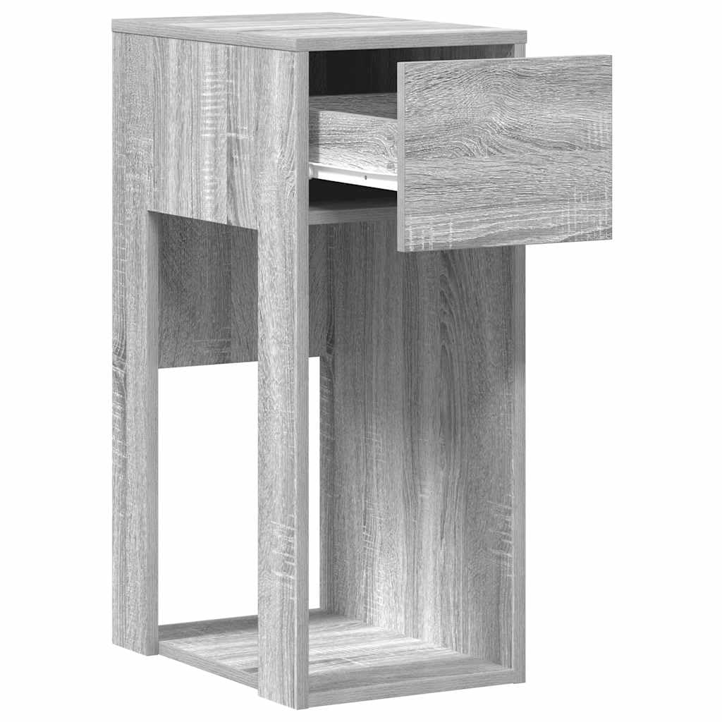 Computerschrank mit Schublade Grau Sonoma 30x44x74 cm, Büroorganisation Aufbewahrung, Holzwerkstoff Schreibtisch Beistelltisch für Heimbüro, Stauraum für Computergehäuse