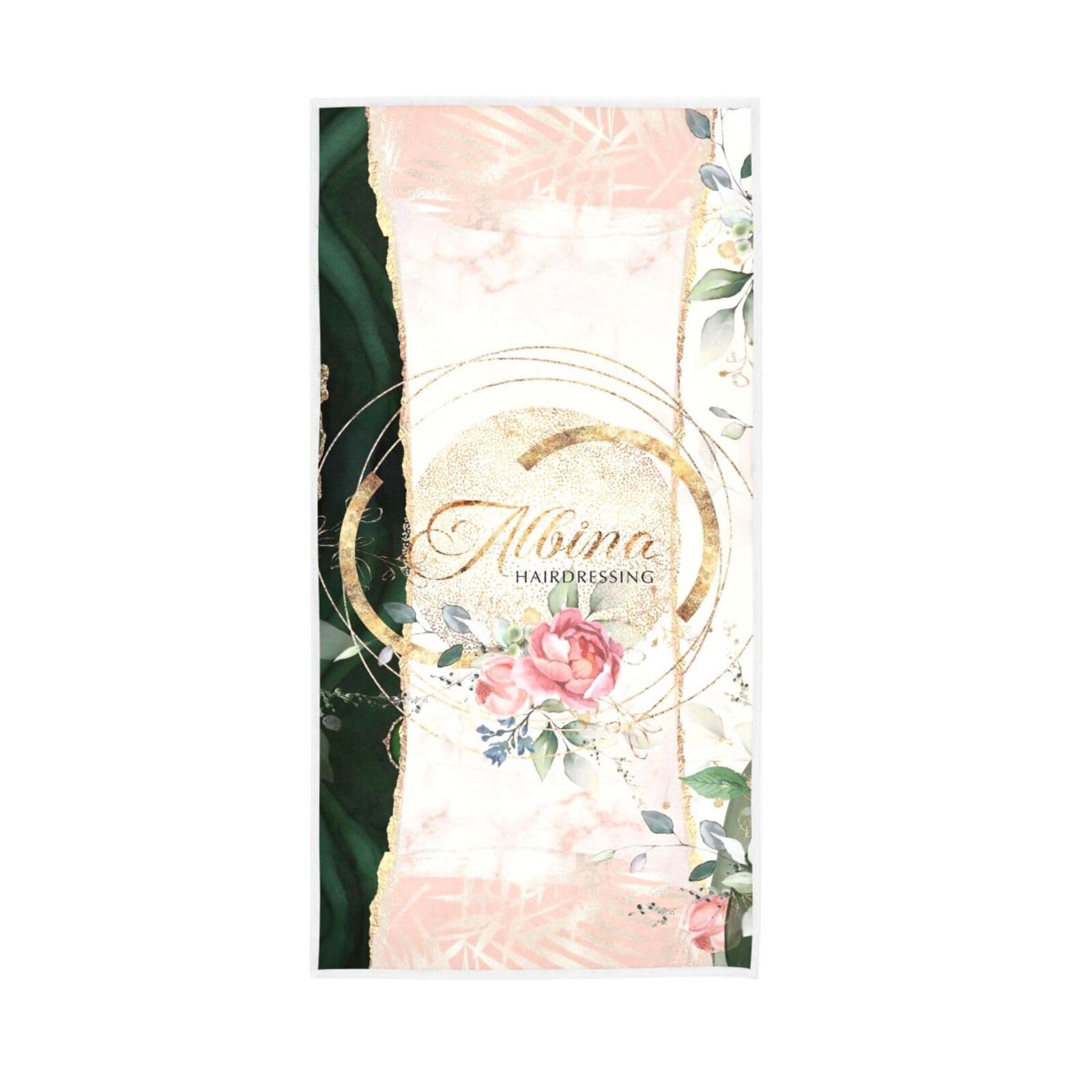 HUYGD Romantic Card on Fingertip Towels, 15 x 30 Inches Absorbent Hand Towel Spa Towels for Facials Guest Bathroom Hand Towels