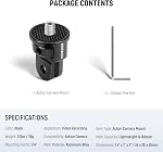 Neewer Adaptateur de montage de caméra d'action avec alliage d'aluminium à vis de 1/4" compatible avec GoPro Héros 13 12 Insta360 X4 X3 DJI Pochette Osmo 3 Créateur Combo Cage, GP-7