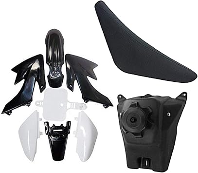 Gas Fuel Tank + Plastic Fairing Kit Body Fender + Seat for CRF XR XR50 CRF50 110cc 125cc Pit Dirt Bike 4Black+3White
