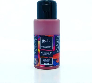 Akrilik Multisurface Boya 50ml Nar K rm z , 50 Mililitre