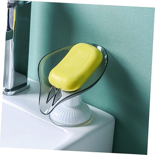 Miniatura 6 de Jabonera giratoria de hojas autodrenantes para baño y cocina, bandeja de jabón para limpieza fácil y secado rápido