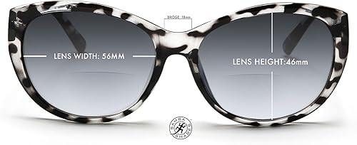 Miniatura 8 de Lentes de sol bifocales para mujer, lentes para leer bajo el sol en forma de ojo gatuno