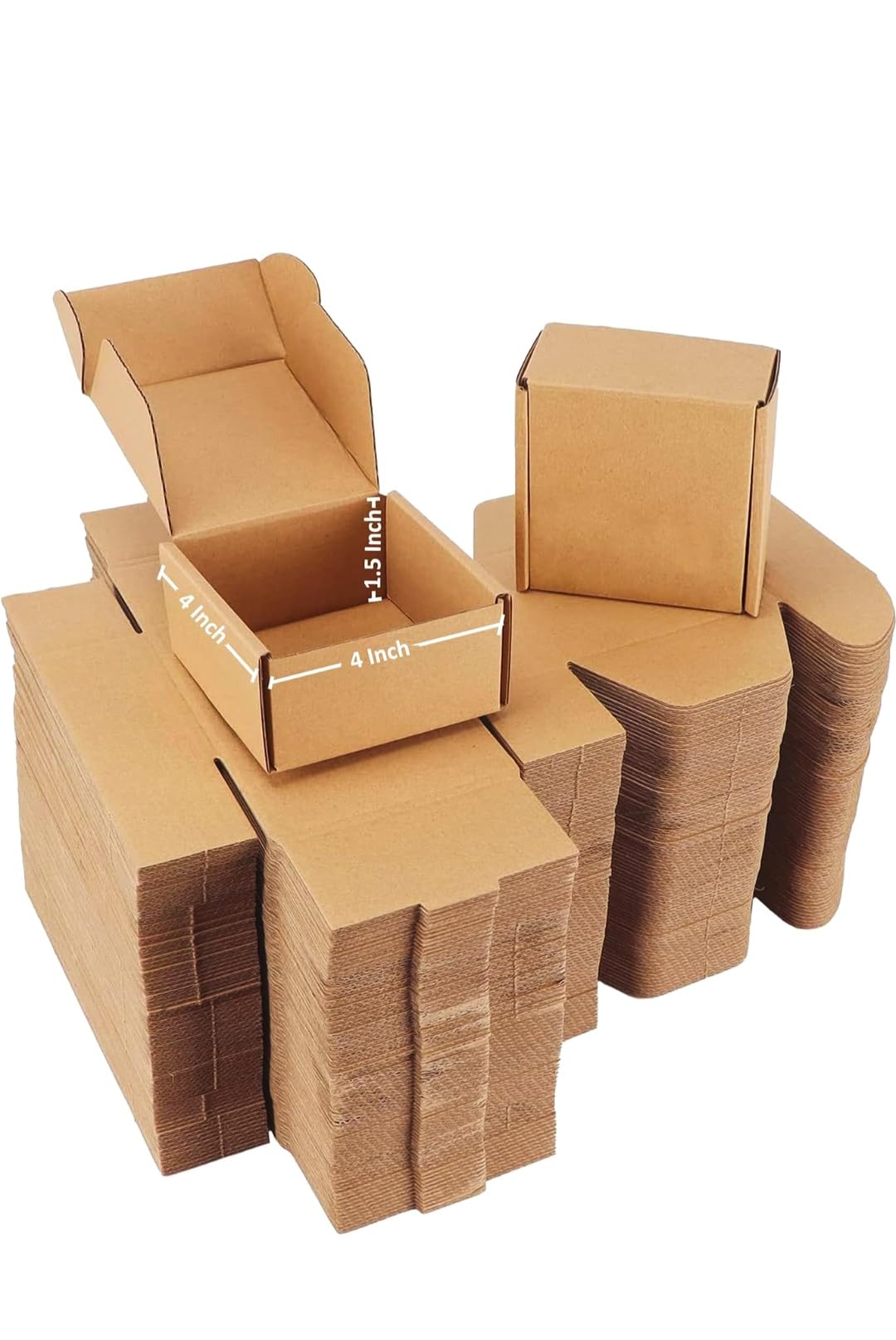 SANDUUQ Multipurpose Brown Cardboard Box for Packing, Packing Material, Self Locking Flat Corrugated Boxes 4 x 4 x 1.5 Inch Sturdy Boxes for Online Selling/E-commerce Shipping (Pack of 25) (B0D9KTTNHL) Amazon Price History, Amazon Price Tracker