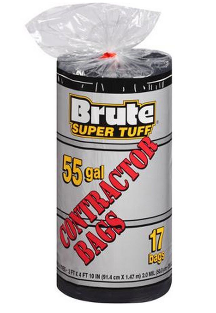 Brute Super Tuff 55 Gallon Contractor Bags Black Health