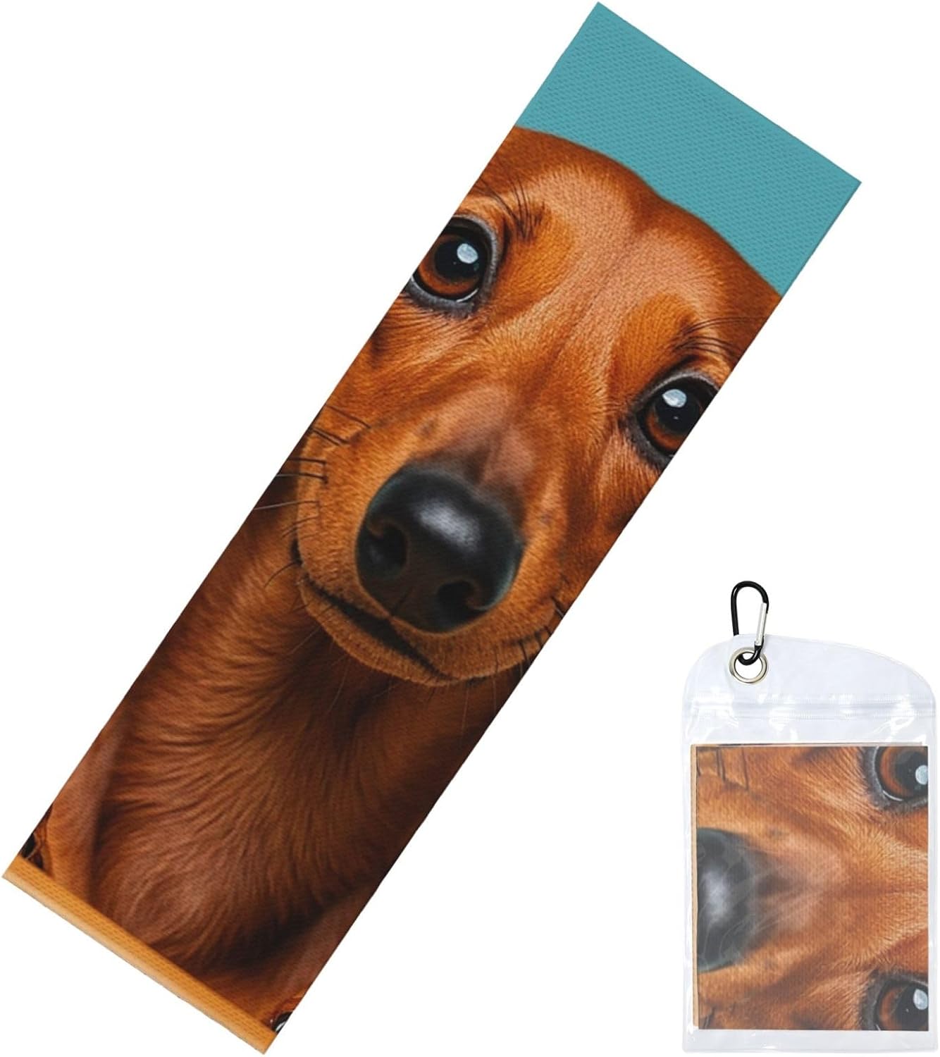 Dachshund Dog Cooling Towel Cold Exercise Towel, Soft Breathable Ice Towel Microfiber Gym Towel with PVC Pouch for Yoga Golf Gym Fitness 40″X12″