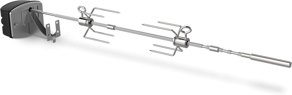 Weber® Spirit® & Pellet Rotisserie - Grill Accessories | Heavy‑Duty Electric Motor, Stainless-Steel Shaft & Forks, Fits Spirit® Gas Grills & Searwood® 600 Pellet Grill