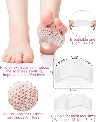 Miniatura 5 de 10 almohadillas cómodas de tacón alto, cojines de bola de pie para talones, insertos de zapatos de silicona para zapatos de mujer demasiado grandes,