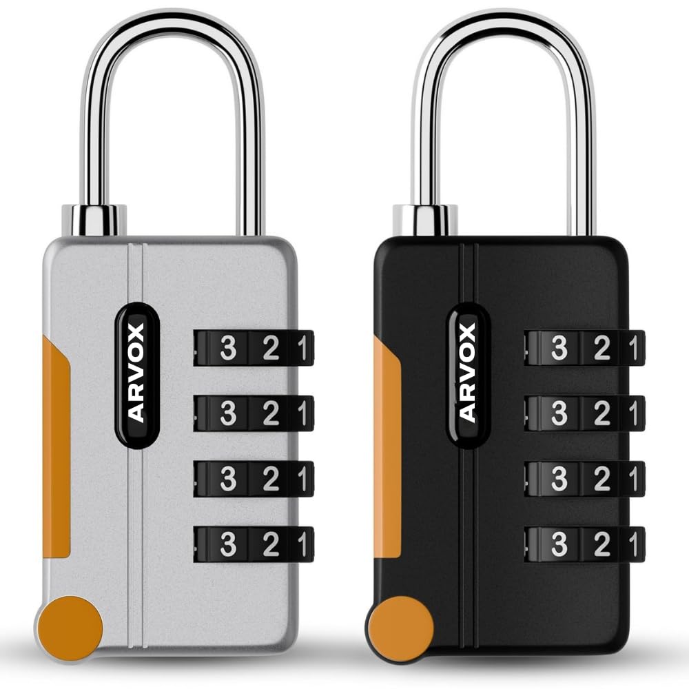 ARVOX Set of 2 Metal Cable TSA Locks for Luggage, Number Lock for Bag 4 Digit Small Locks for Luggage TSA Lock Combination Password Locks for Travel (2, Combination)-image-5