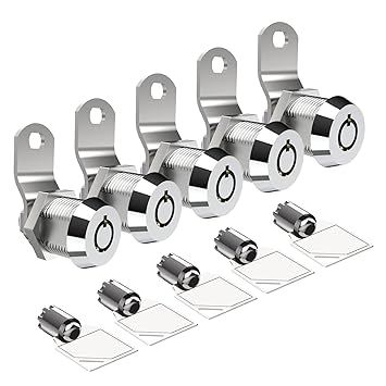 EG Starts 5 Pcs/lot Arcade Machine Parts Short Cash Door Tool Box Tubular Cam Locks + 5x Same Number Keys for Arcade Machine Video Game Consoles Jamma Mame DIY Kits Parts