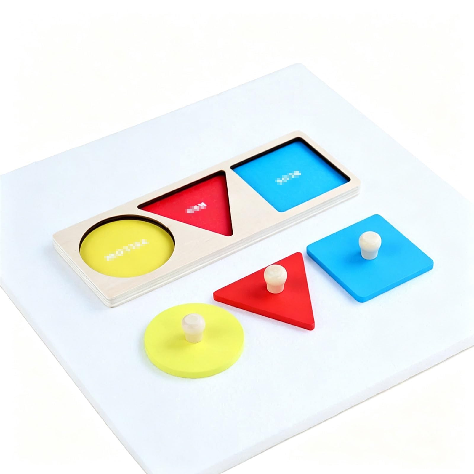 ttnmrc Montessori Wooden Shape Peg Puzzle