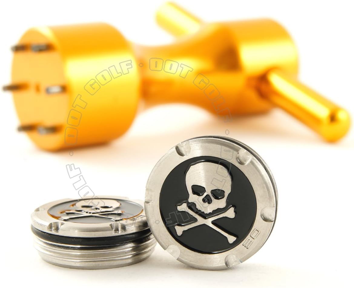 19th Hole Custom Shop 2 of 30g Deluxe Tour Style Weights for Scotty Cameron Putters + Wrench, Skull, Black