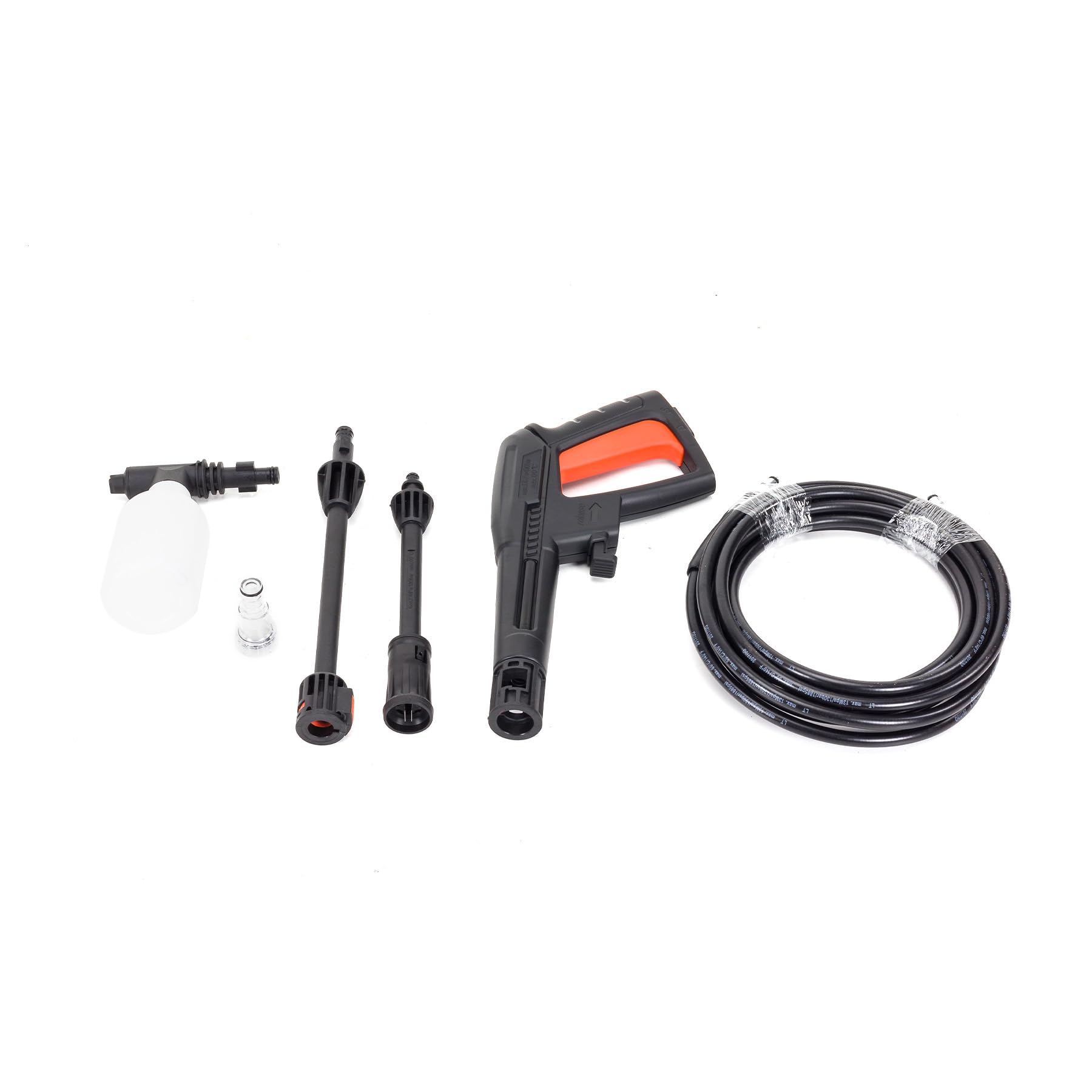 NAC myjka wysokociśnieniowa 1200 W, 100 bar, kompaktowa myjka ciśnieniowa, mała myjka wysokociśnieniowa (5 kg), pompa aluminiowa 390 l/h, z wężem 5 m, automatyczne zatrzymanie do samochodu i ogrodu