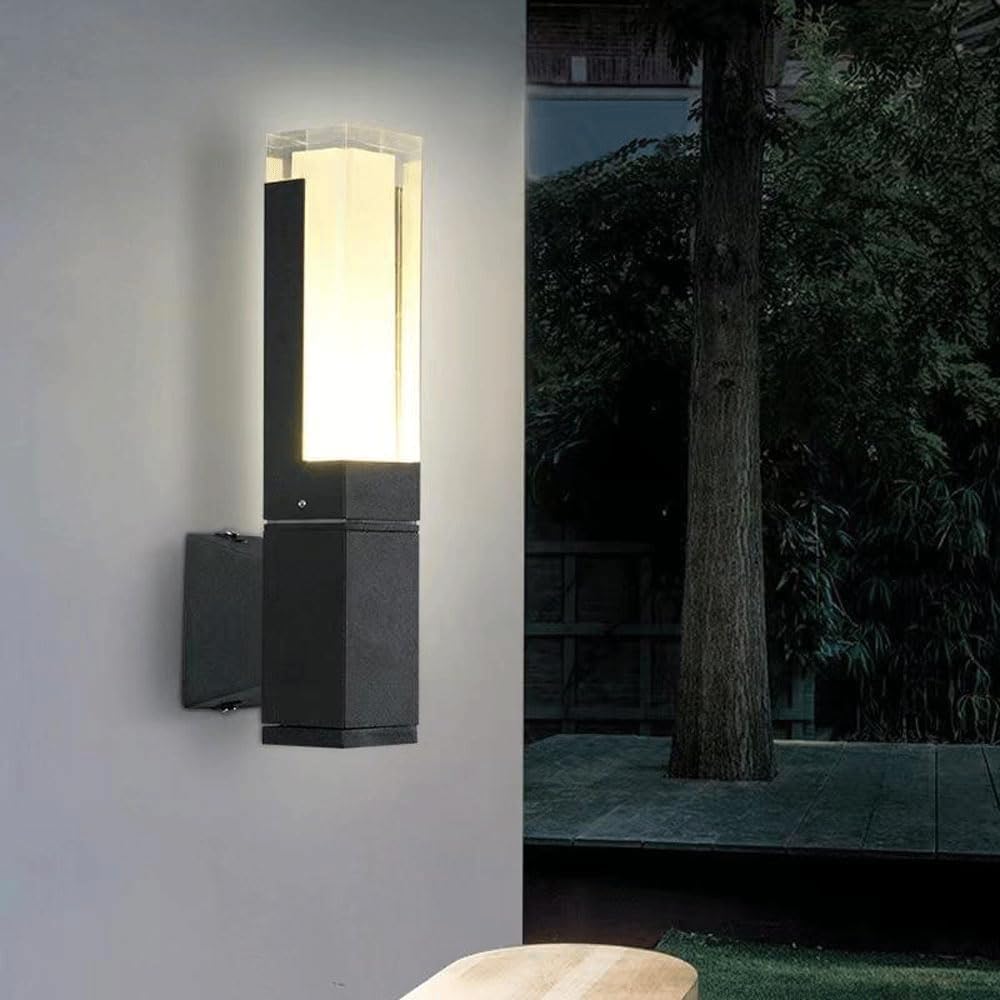 YUANCHUTOP Modern Simple Waterproof Outdoor Wall Lights,7w Led Lawn Lamp Courtyard Villa B& Sconce, Rust-Proof Fence Door Pillar