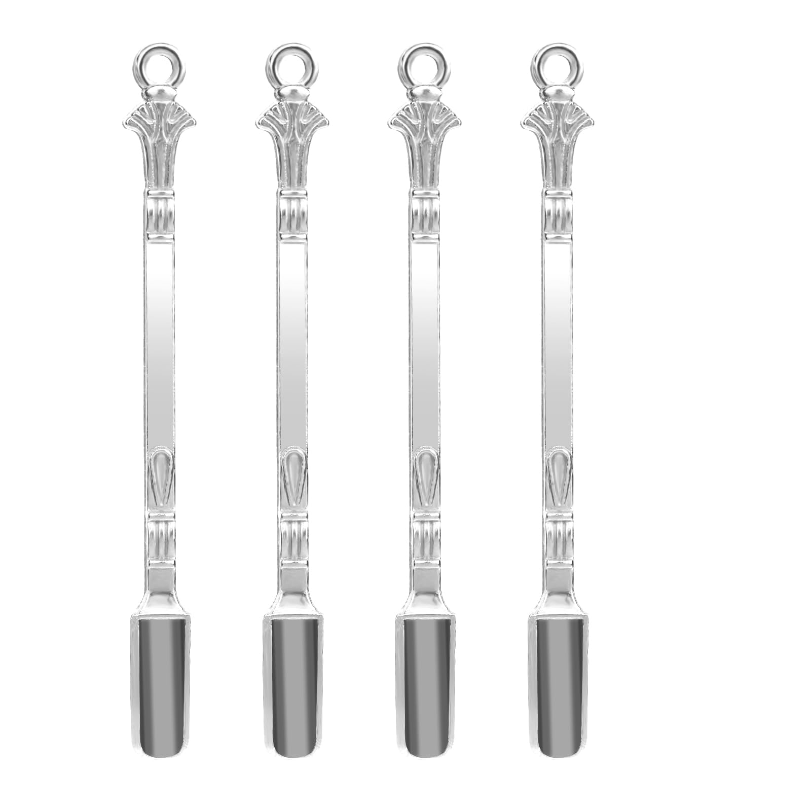 10er Set Mini-Schaufellöffel Aus Metall - Winzige Löffel Für Salz, Gewürze, Glitzer & Pulver