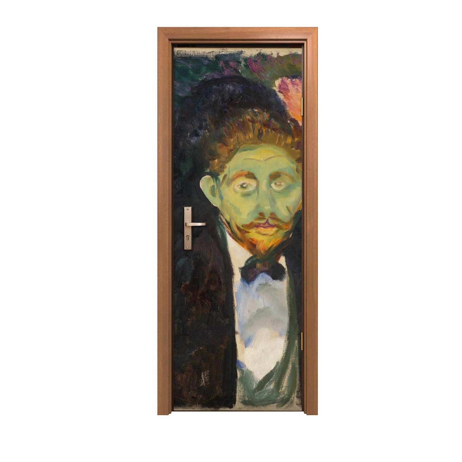 Autocollant de porte haut de gamme 70x200cm Jalousie Edvard Munch décoration