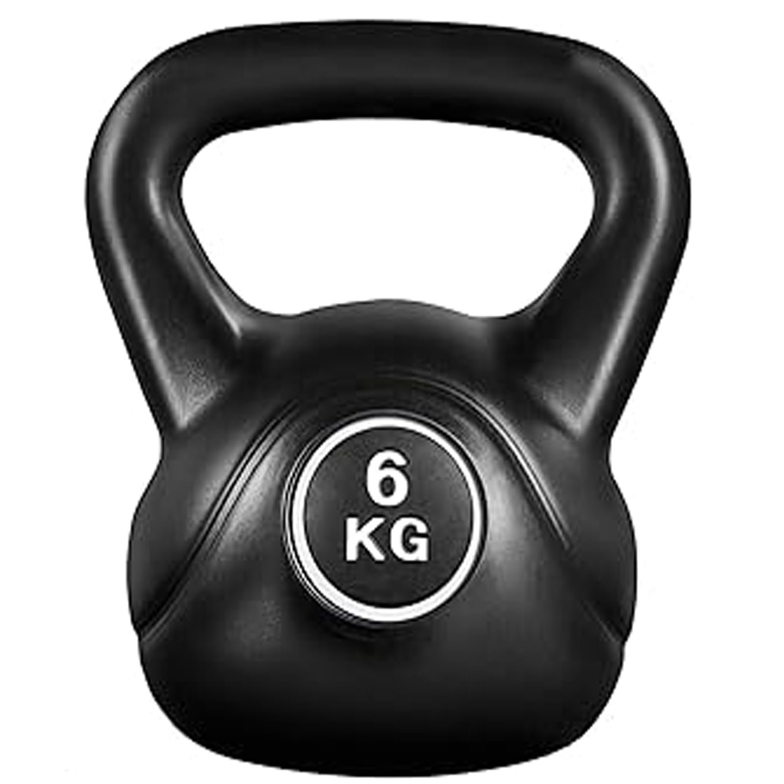 NTEK 1Piece Kettlebell Strength Weight Fitness | Coated Kettlebells | Kettle Bells Heavy Weight Kettlebells for Home Gym | Kettlebells Workouts Fitness Strength Training Fitness (6 Kilograms)