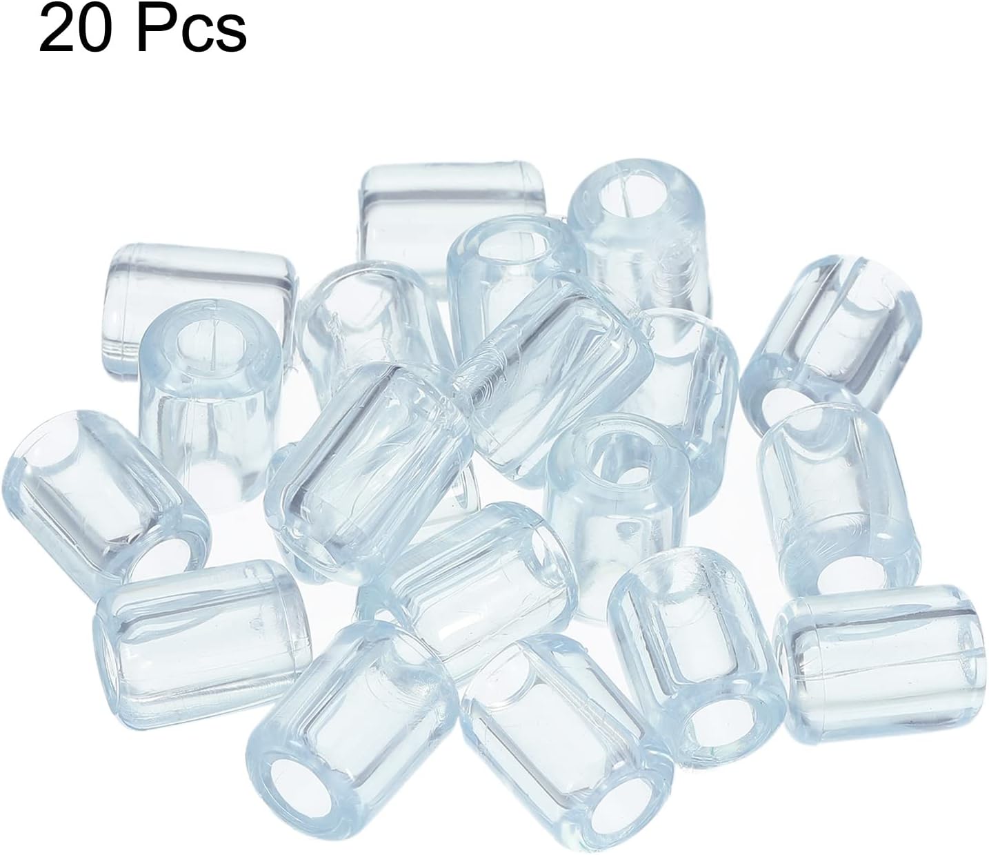 MECCANIXITY Kitchen Sink Rack Feet 5mm ID x 10.5mm OD PVC Sink Replacement Feet for Protective Sink Grid, Clear Pack of 20