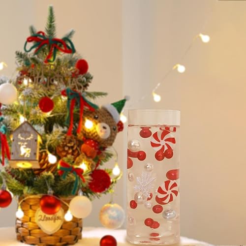 Miniatura 5 de GLBYUNN Cuentas de relleno de jarrón para el día de San Valentín, perlas flotantes, dulces y cuentas de gel de agua transparente para rellenar