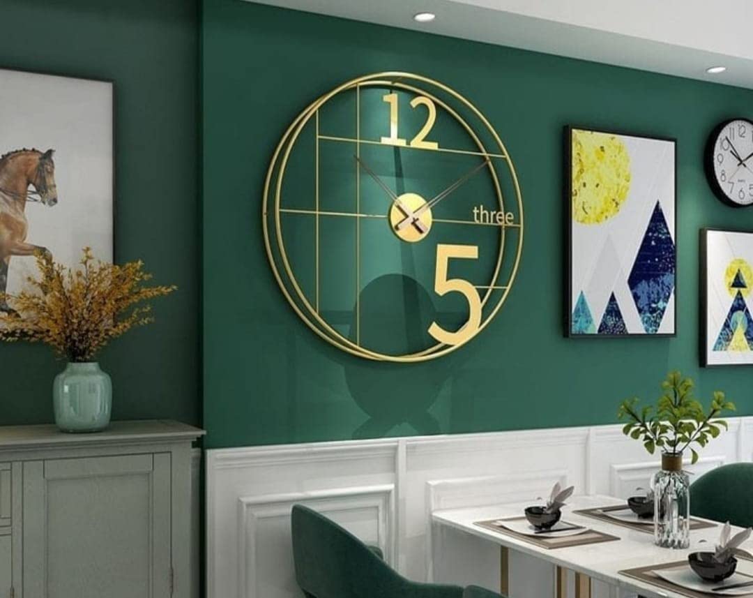 Sunvalley Premium Metal Hanging Decorative Wall Clock For Living Room, Home, Farm House, Cafe [Size - 24 X 24 Inch ] (12,3,5 Gold) - Analog (B0BQ7LHQ7V) Amazon Price History, Amazon Price Tracker
