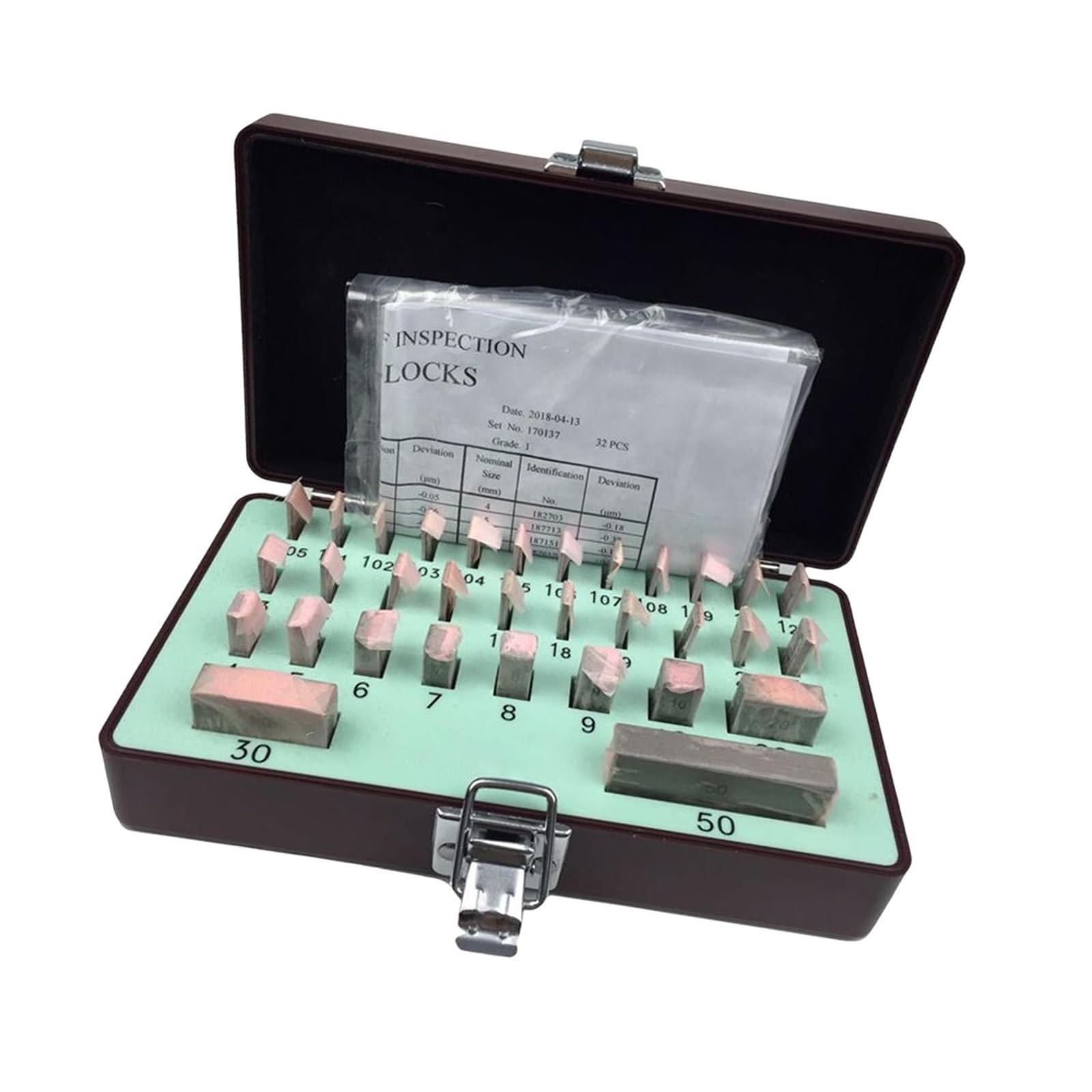 Blocchetti pianparalleli, Blocco calibro angolare da 32 pezzi, set di blocchetti di ispezione del calibro for utensili da macchinista, set di blocchetti di calibro in acciaio