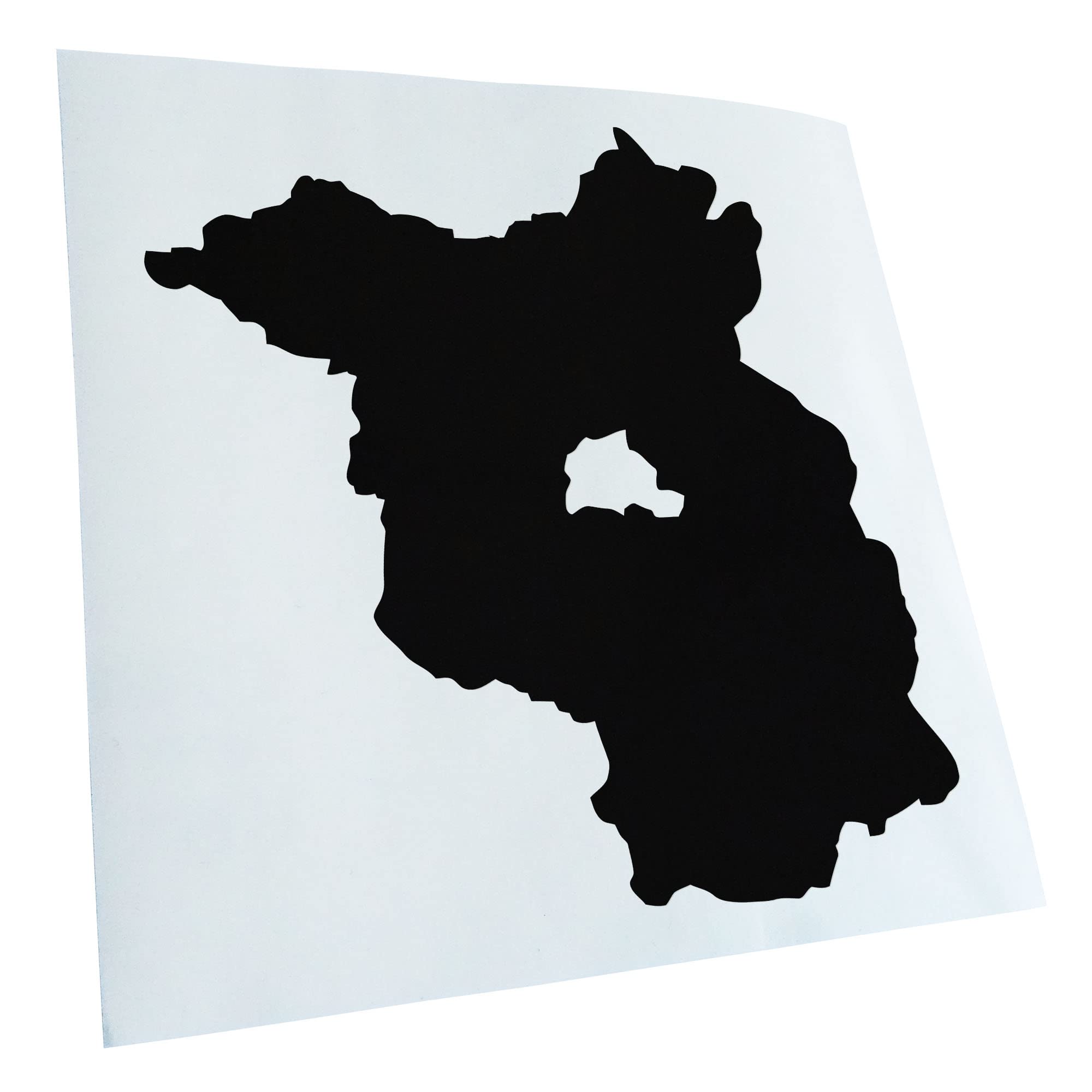 Kiwistar - Car Sticker - Black - 60 x 55 cm Brandenburg Germany Silhouette - Rear Window Car Sticker Weatherproof for Car Truck Moped Truck - Sticker Exterior Self-Adhesive Tuning Accessories for