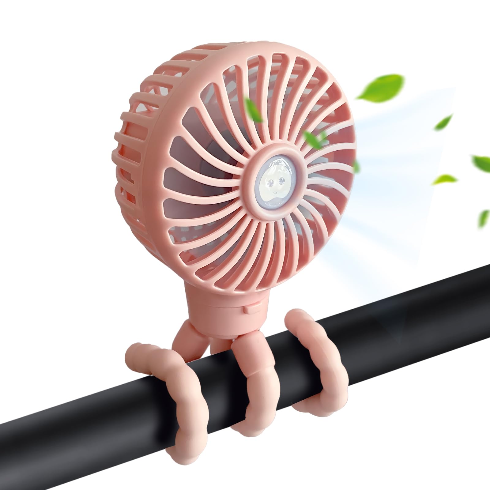Mini Portable Fan, USB Rechargeable Handheld Fan for Baby Stroller, Car Seat, Quiet Long Battery Powered Desk Fan, 3 Speed Personal Tripod Handheld Fan, and Perfect for Summer Travel